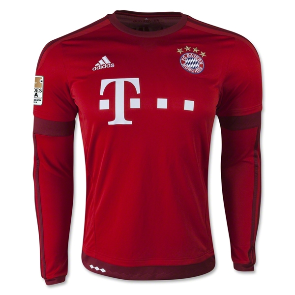 Bayern Munich LS Home 2015-16 RODE #20 Soccer Jersey - Click Image to Close